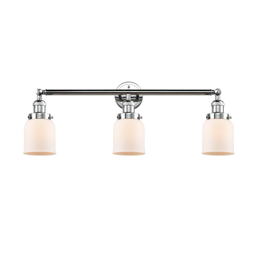 Bell 30 in. 3-Light Polished Chrome Vanity Light with Glass Shade price history on PriceWatchPro