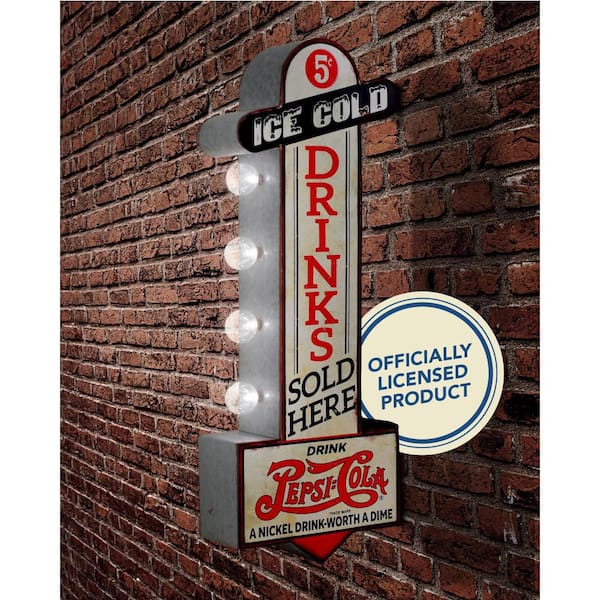 American Art Decor 25.5 in. x 9.25 in. Off-White Licensed Pepsi