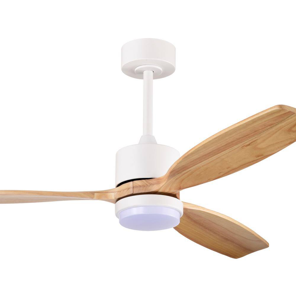 Yerma 52 in. 1-Light Indoor White and Brown Finish Ceiling Fan price history on PriceWatchPro