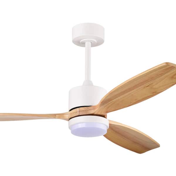 Warehouse of Tiffany Yerma 52 in. 1-Light Indoor White and Brown Finish Ceiling Fan