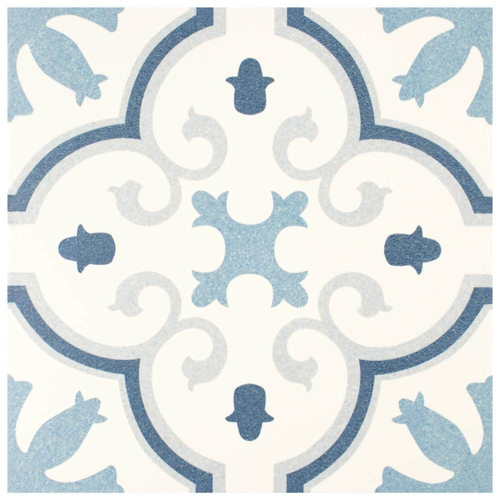 Monteca Blue 9-3/4 in. x 9-3/4 in. Porcelain Floor and Wall Take Home Tile Sample price history on PriceWatchPro