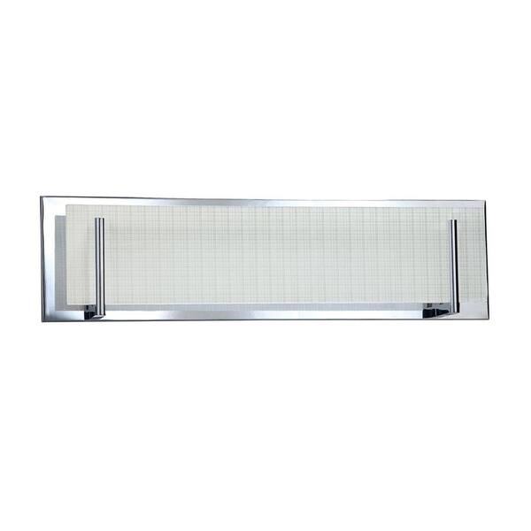 Designers Choice Collection Aurora Series 4-Light Chrome Vanity Light with Linen Glass