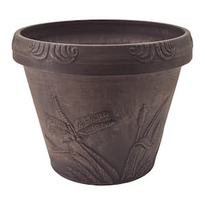 Dragonfly 12-1/2 in. x 10 in. Chocolate PSW Pot