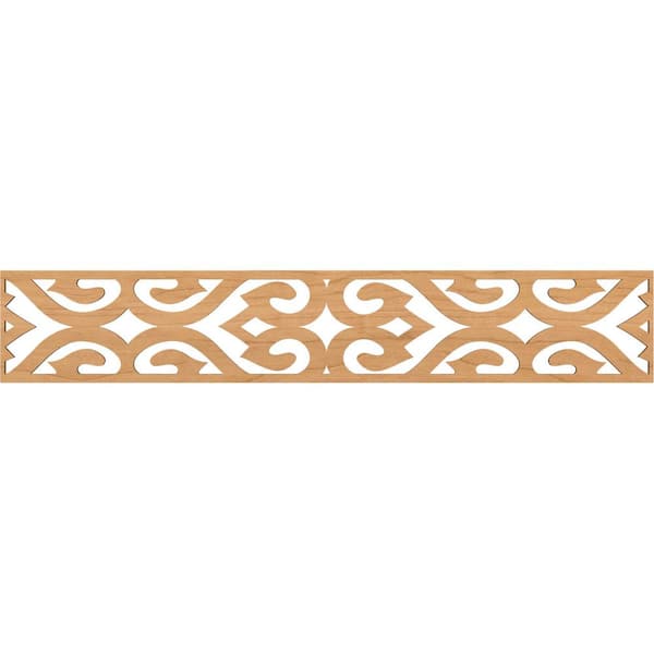 Ekena Millwork Keene Fretwork 0.25 in. D x 46.625 in. W x 8 in. L Maple Wood Panel Moulding