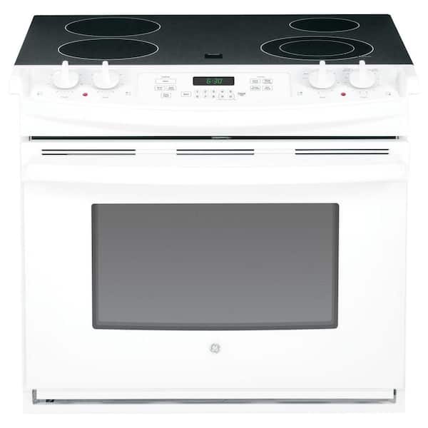 GE 4.4 cu. ft. Drop-In Electric Range with Self-Cleaning Oven in White