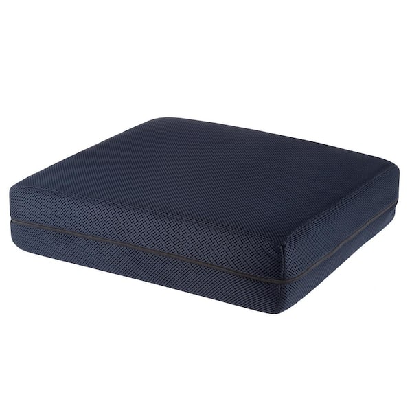 Bluestone 4 in. Navy Blue Thick Foam Pad Seat Cushion