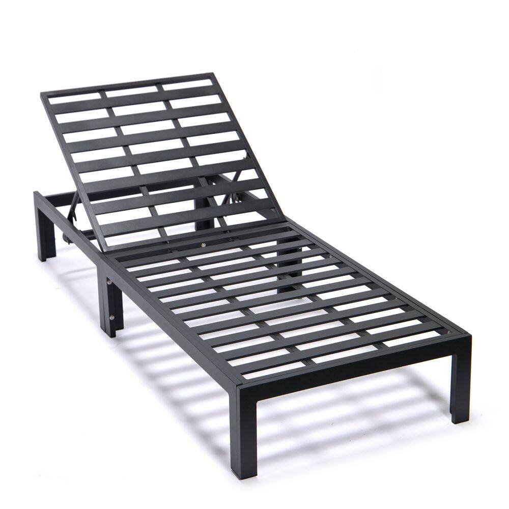 Chelsea Beige Aluminum Outdoor Chaise Lounge with Cushions