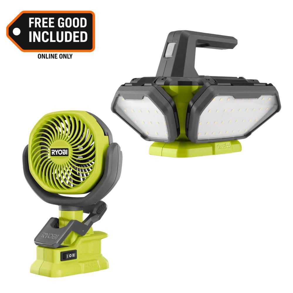 ONE+ 18V Cordless 360° Light with ONE+ 18V Cordless 4 in. Clamp Fan (Tools Only) price history on PriceWatchPro