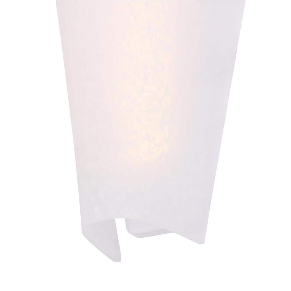 Frosted Marble Glass LED Sconce with Remote Control, White