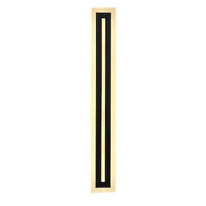 1-Light Modern Black LED Indoor/Outdoor Simple Rectangular Design Wall Sconce with Acrylic Shade