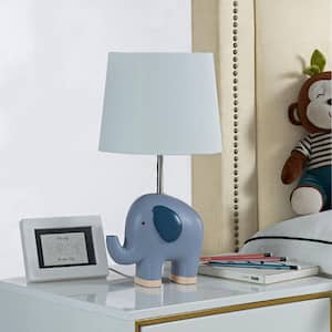 Abdikarim 17 in. Blue/Gray Bedside Child/Kids Table Lamp