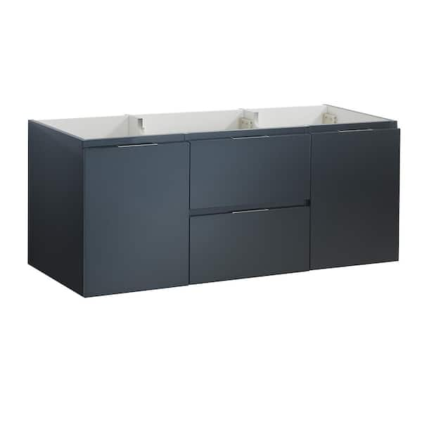 Fresca Valencia 48 in. W Wall Hung Bathroom Vanity Cabinet in Dark Slate Gray