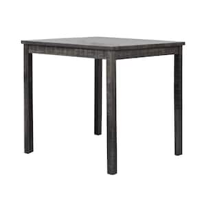 Svend 36 in. Black Charcoal Wood Counter Height Square Dining Table
