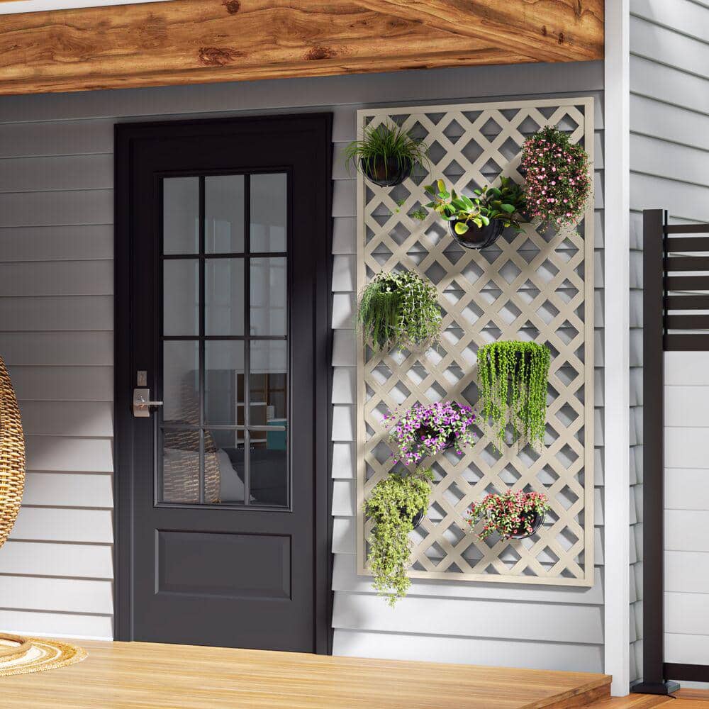 Clay 4 ft. x 8 ft. Classic Diamond Vinyl Lattice Panel