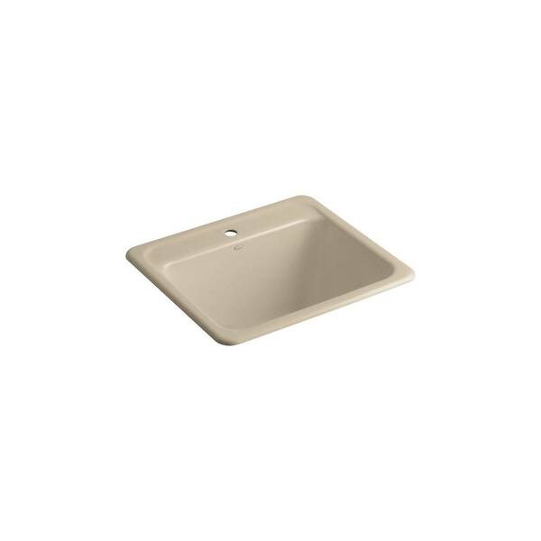 KOHLER Glen Falls 25 in. x 22 in. Cast Iron Self-Rimming Utility Sink