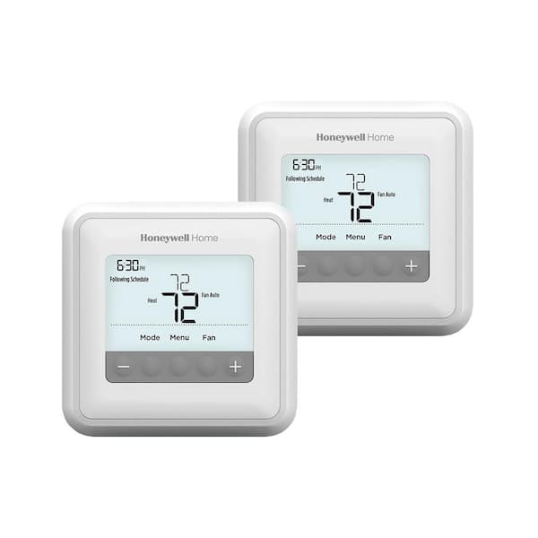 Honeywell Home T4 Pro 5 2 Day Programmable Thermostat 1 Heat 1 Cool 2 Pack Rth4110u2000 2pk The Home Depot