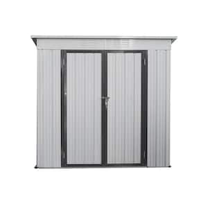 6 ft. W x 4 ft. D Metal Outdoor Storage Shed in White (24 sq. ft.)