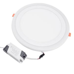 7.68 in. x 7.68 in. 780 Lumens Integrated LED Panel Light, 6000K 2-color Round Embedded Installation