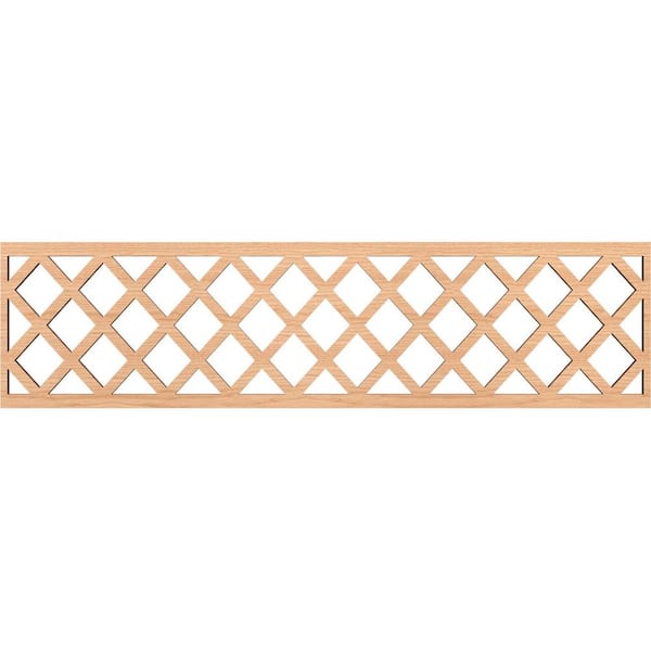 Ekena Millwork Manchester Fretwork 0.375 in. D x 47 in. W x 12 in. L Hickory Wood Panel Moulding