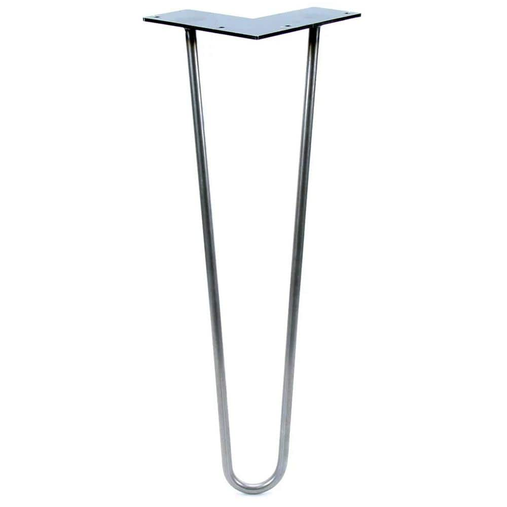 Standard 3 8 In Dia 32 In Raw Steel 2 Rod Hairpin Leg Diy Hl 38 32 The Home Depot