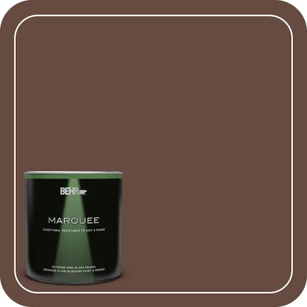 BEHR MARQUEE 1 qt. #QE-16 Earth Chicory Semi-Gloss Enamel Exterior Paint & Primer