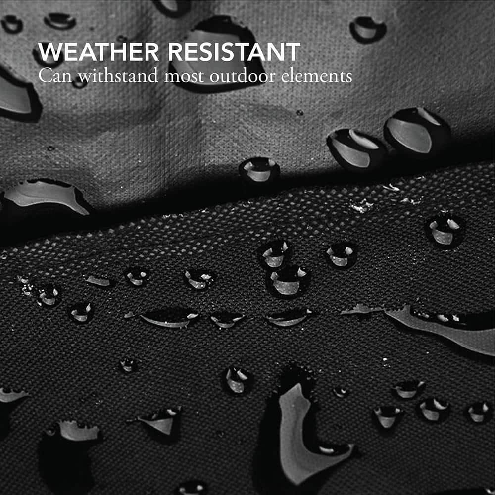 Black Water Resistant Polyester Double Burner Cover
