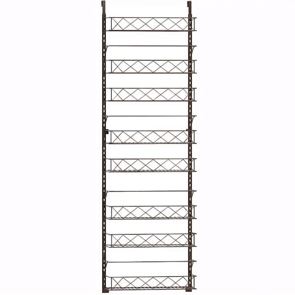 dubbin 8-Shelf Metal Door Mount Pantry Organizer Spice Rack Organizer in Black