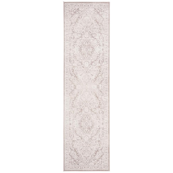 Reflection Beige/Cream 2 ft. x 18 ft. Border Runner Rug