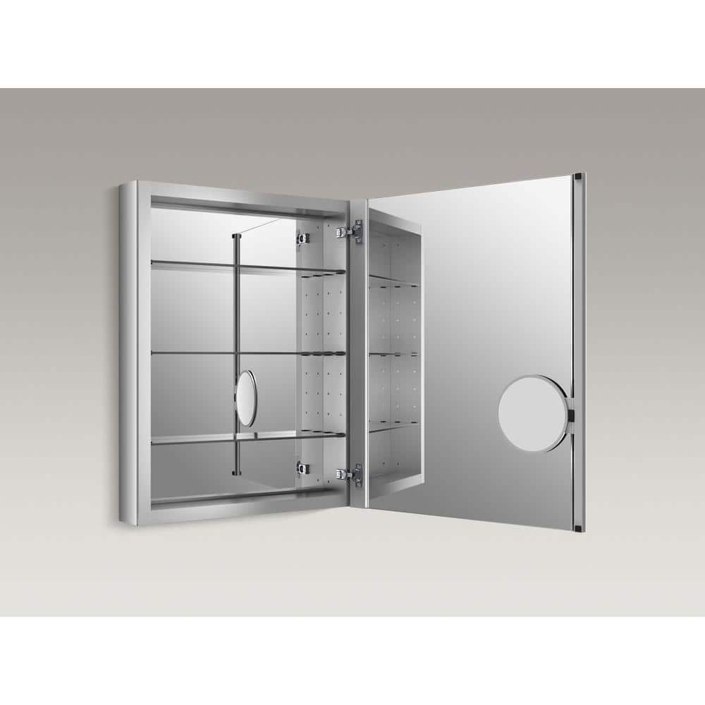 Verdera Sleek 30" Aluminum Frameless Medicine Cabinet with Adjustable Shelves