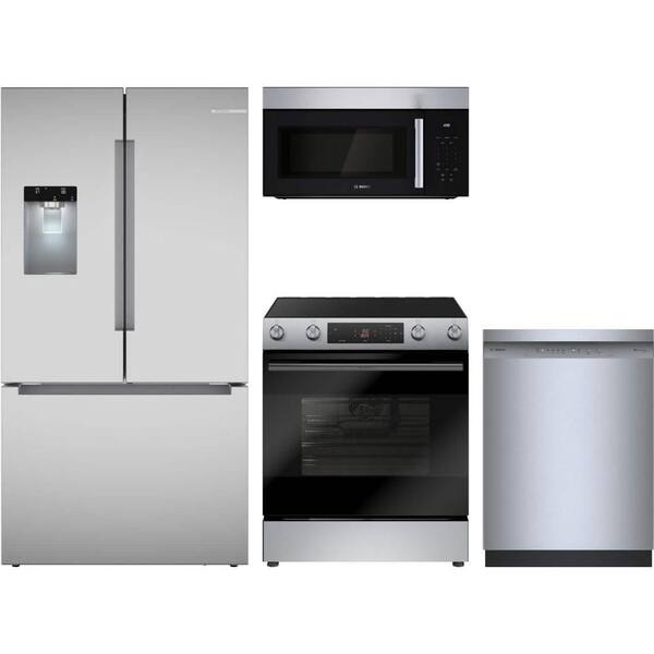 100 Series 26 cu. ft. Standard Depth Refrigerator with 5 Burner Slide-In Electric Range and PrecisionWash Dishwasher