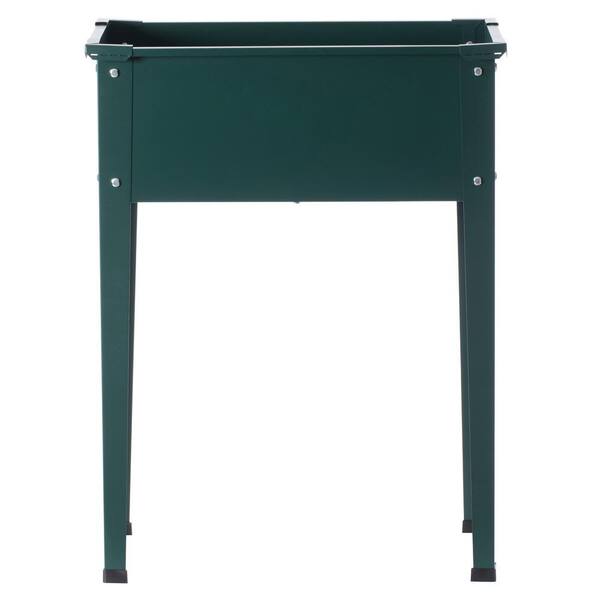Unbranded - Green Metal Freestanding Raised Garden Bed Rectangular Flower Planter
