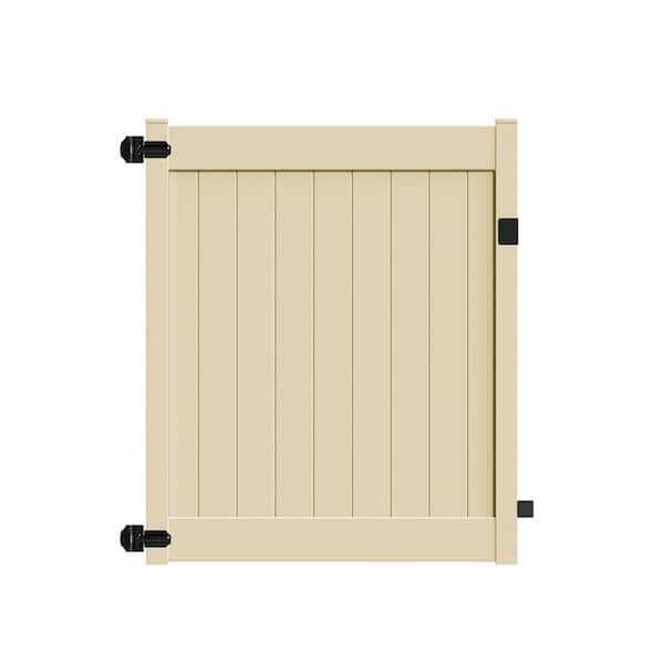Linden 5 ft. W x 6 ft. H Sand Vinyl Un-Assembled Fence Gate