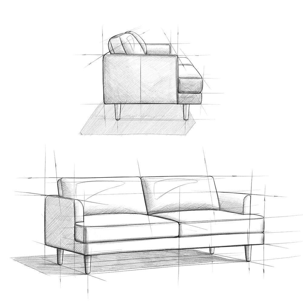 Sienna Leather 76-Inch Sofa with Removable Cushions