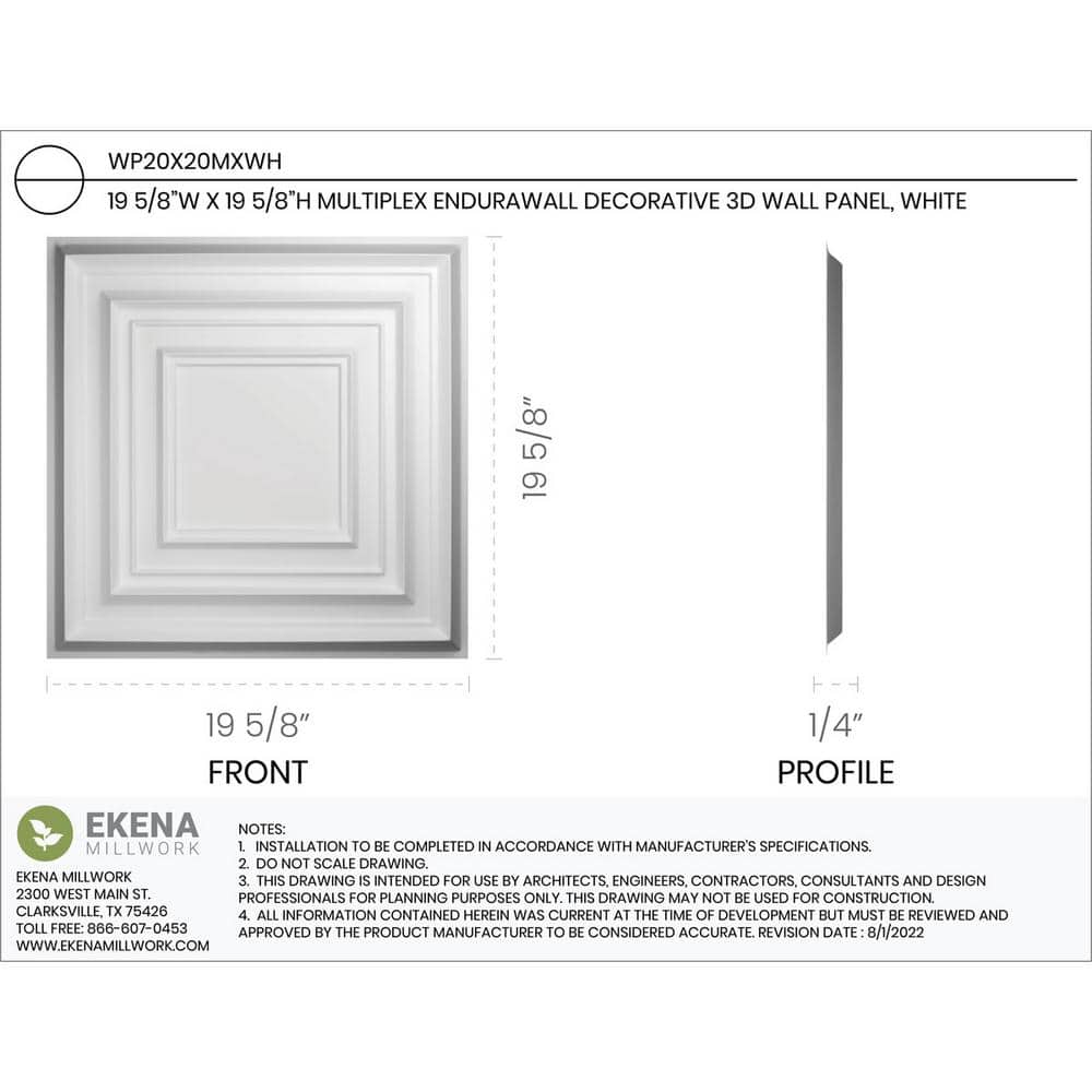 White Textured 3D PVC Decorative Wall Panels Set