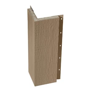 5/4 in. x 6 in. x 10 ft. French Gray Woodgrain Composite Prefinished Outside Corner Trim w/ Nail Fin
