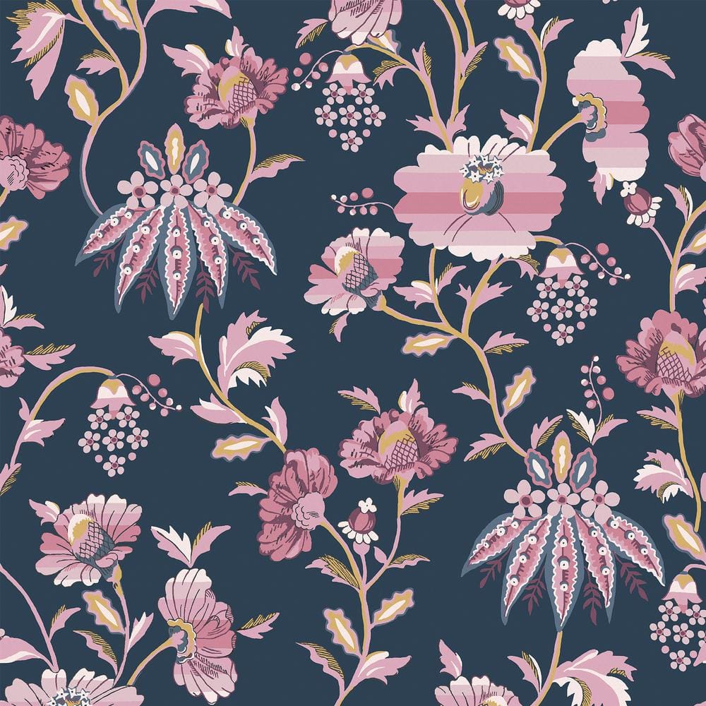 Friendship Garden Blue Wallpaper Sample