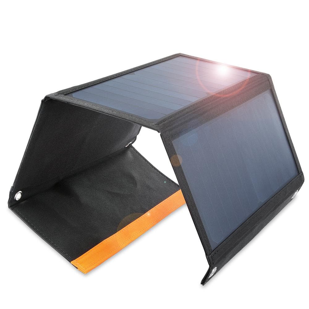 24W Solar Panel with 2 USB Ports Waterproof Foldable for Android iPhone Tablet