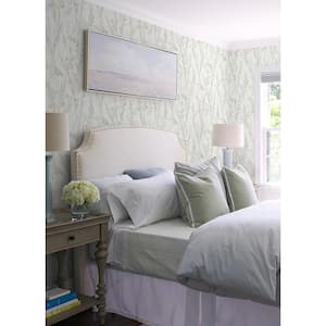 Grey Hillaire Wheat Meadow Wallpaper Sample