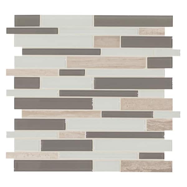 MSI Gray Cliff Interlocking 12 in. x 12 in. Textured Multi