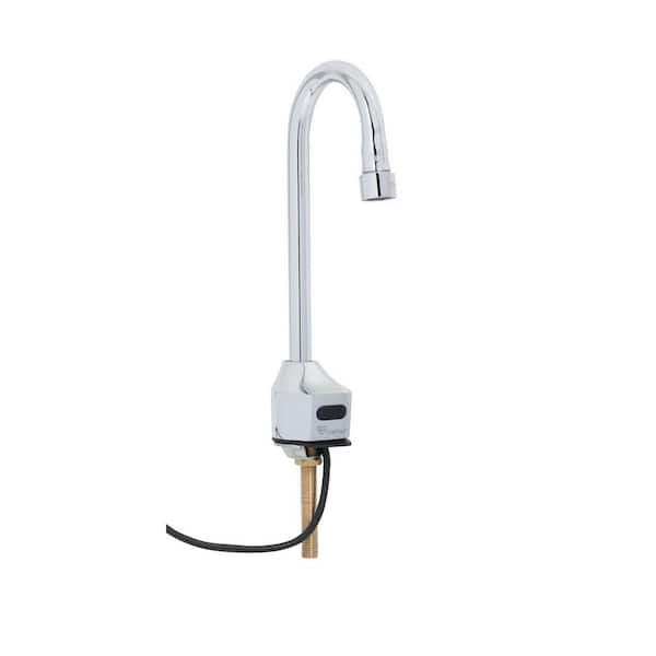 T&S Sensor Touchless Faucet (Bathroom) Single Hole with Plug in Polished Chrome Plated Brass