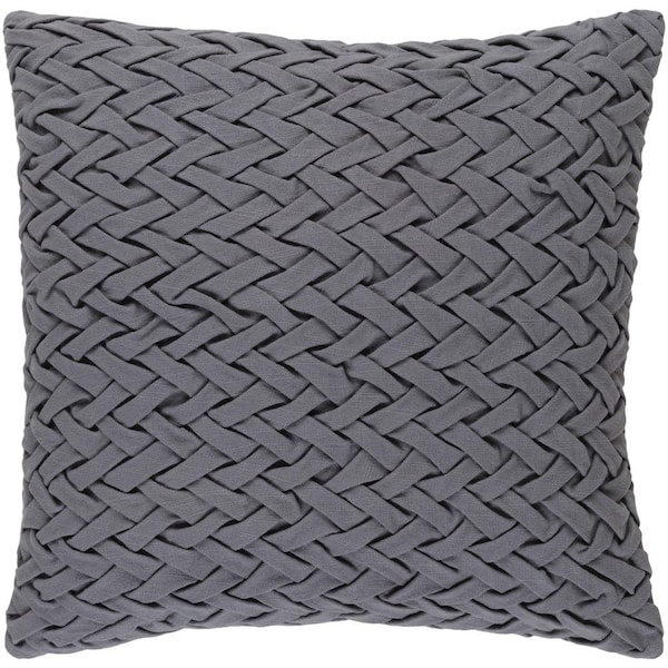 Artistic Weavers Bendmore Medium Gray Solid Polyester 20 in. x 20 in. Throw Pillow