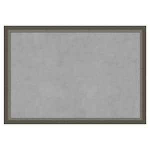 Domus Dark Silver 39 in. x 27 in. Framed Magnetic Board