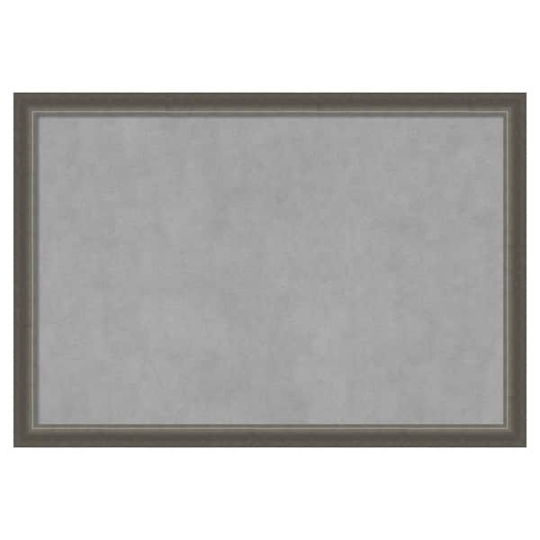 Amanti Art Domus Dark Silver 39 in. x 27 in. Framed Magnetic Board