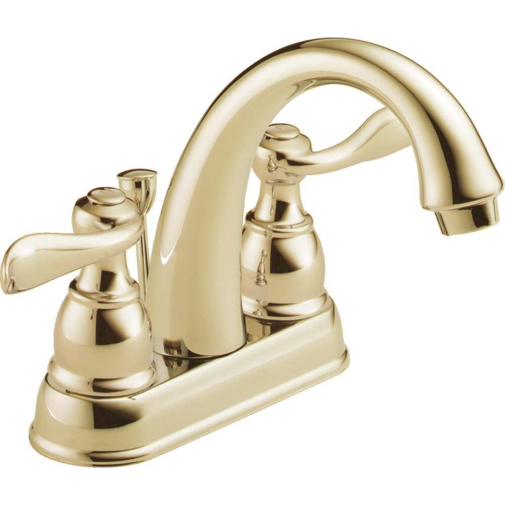Windemere Elegance Two-Handle Polished Brass Bathroom Faucet