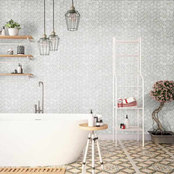 MSI Nyon Gray Hexagon 12 in. x 12 in. Matte Porcelain Floor