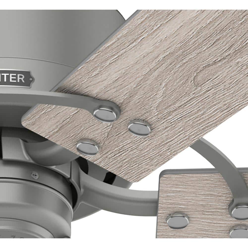 Gilrock 52" Matte Silver and Light Brown 6-Blade Ceiling Fan