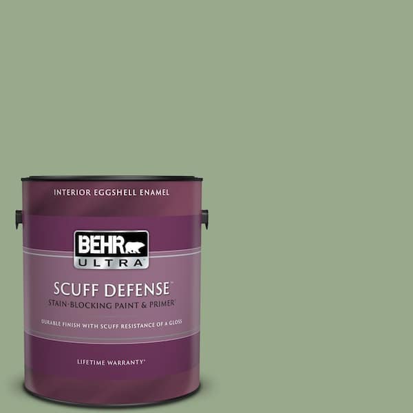 BEHR ULTRA 1 gal. #PPU11-05 Pesto Green Extra Durable Eggshell Enamel Interior Paint & Primer