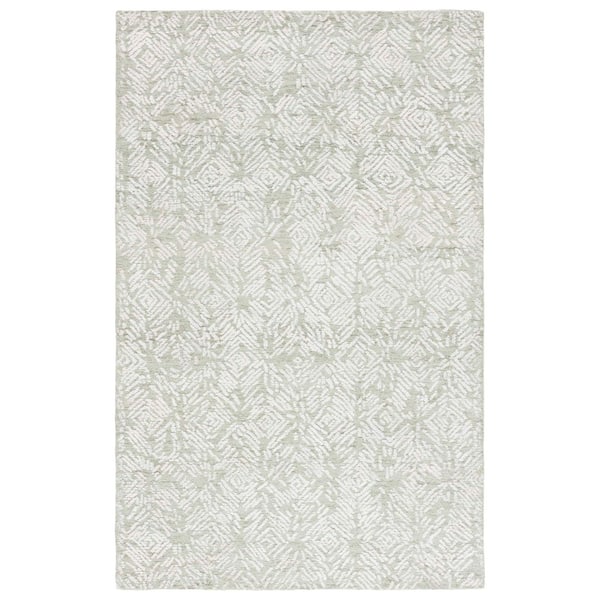 SAFAVIEH Glamour 8 ft. x 10 ft. Sage/Ivory Abstract Geometric Area Rug
