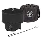 The Ridge NHL 15.7 in. x 12.5 in. Round Steel Wood Pellet Portable Fire Pit with Spark Screen, Poker Toronto Maple Leafs