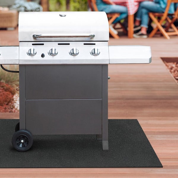 30" x 48" 1/8" BBQ Gas Grill RUBBER 100% Mat Pad Floor Protective Rug Outdoor 